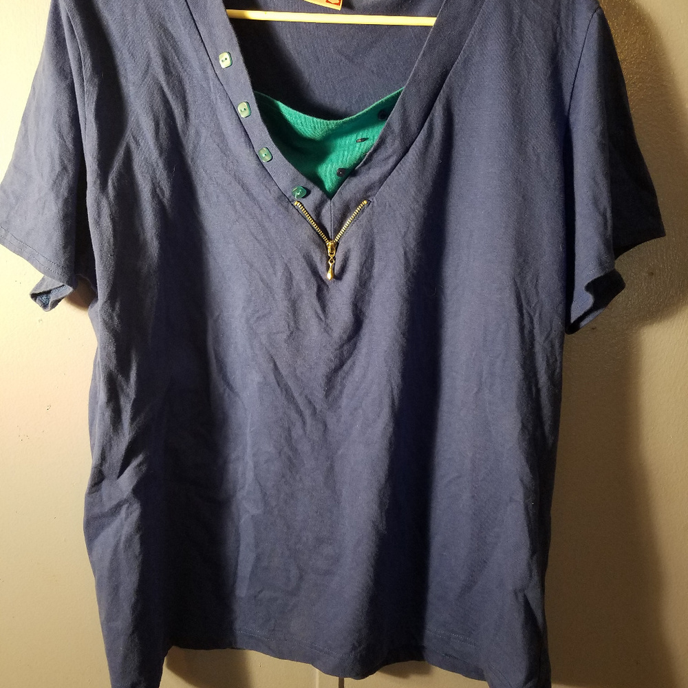 Womens American Sweeheart Top - Blue - Size XX